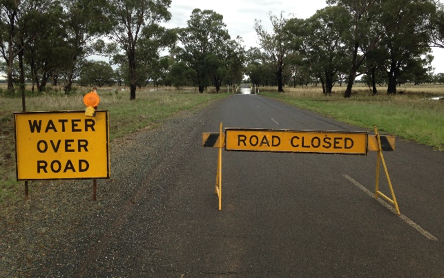 Flood warning sign image