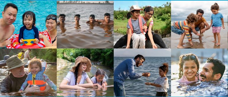 Multicultural Campaign Snapshot of images of communities enjoying the water safely